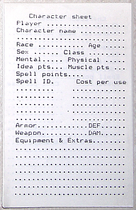 Character Sheet